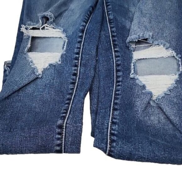 Levi's Jeans Mom Cropped Distressed Mid-rise Denizen Women's 0 - Picture 4 of 8